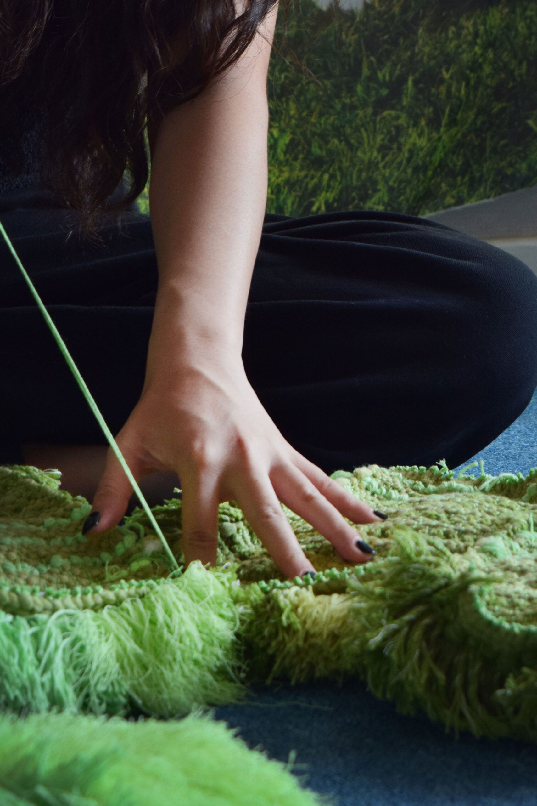 mingyes, 밍예스, 밍예스프로젝트, 섬유오브제, 자연, 잔디, 핸드크래프트위빙, 위빙