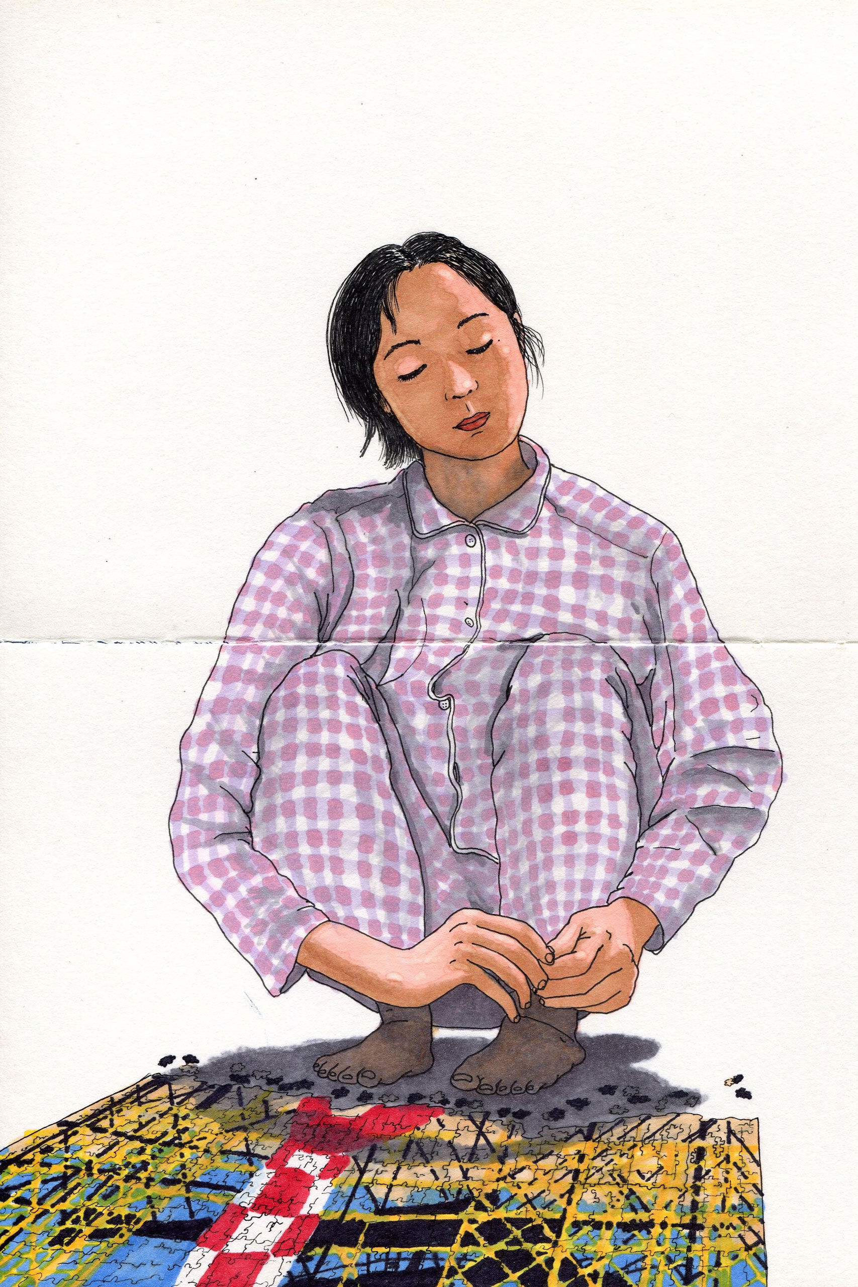 한주원, 일러스트레이터, illustration, line drawing, 라인 드로잉, 타투이스트, 주원맨