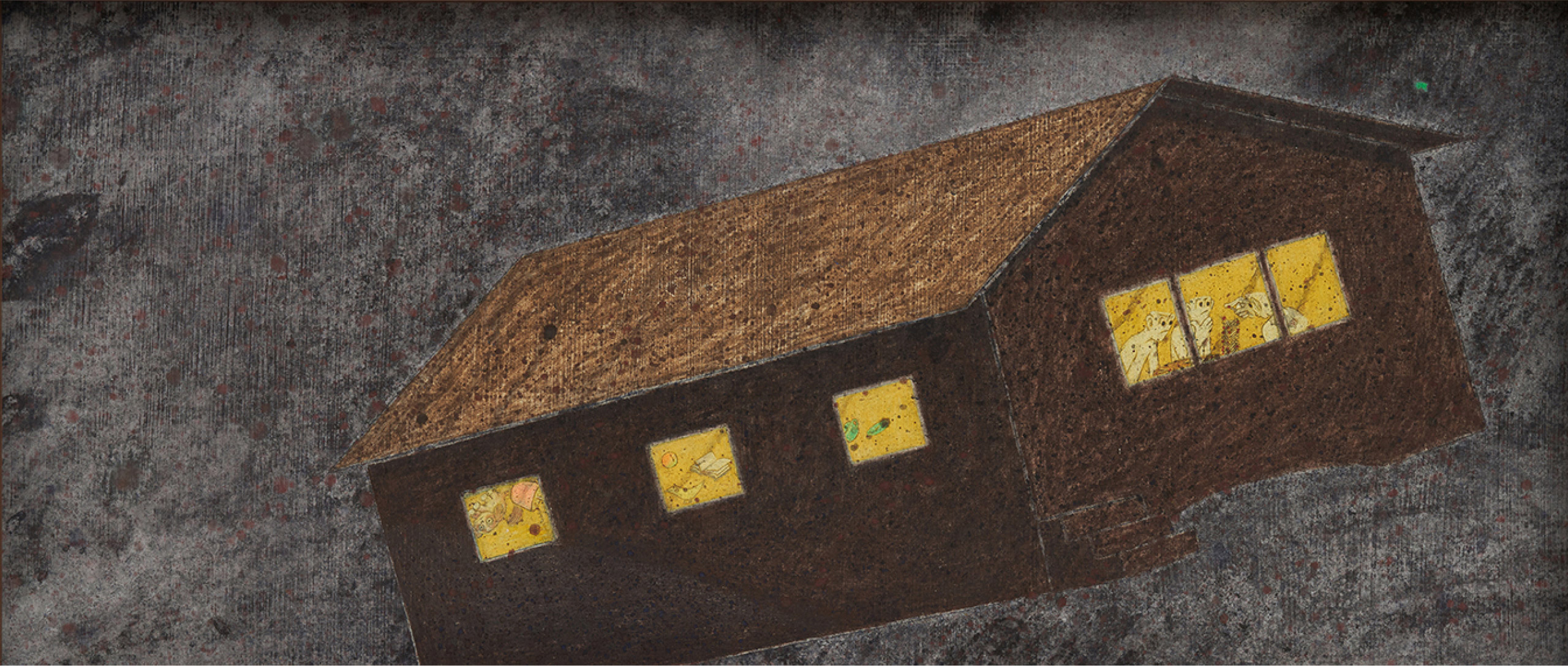 29_흔들리는-집,-2023,-2023,-캔버스에-수채,-연필,-색연필,-30x71cm-1_고니