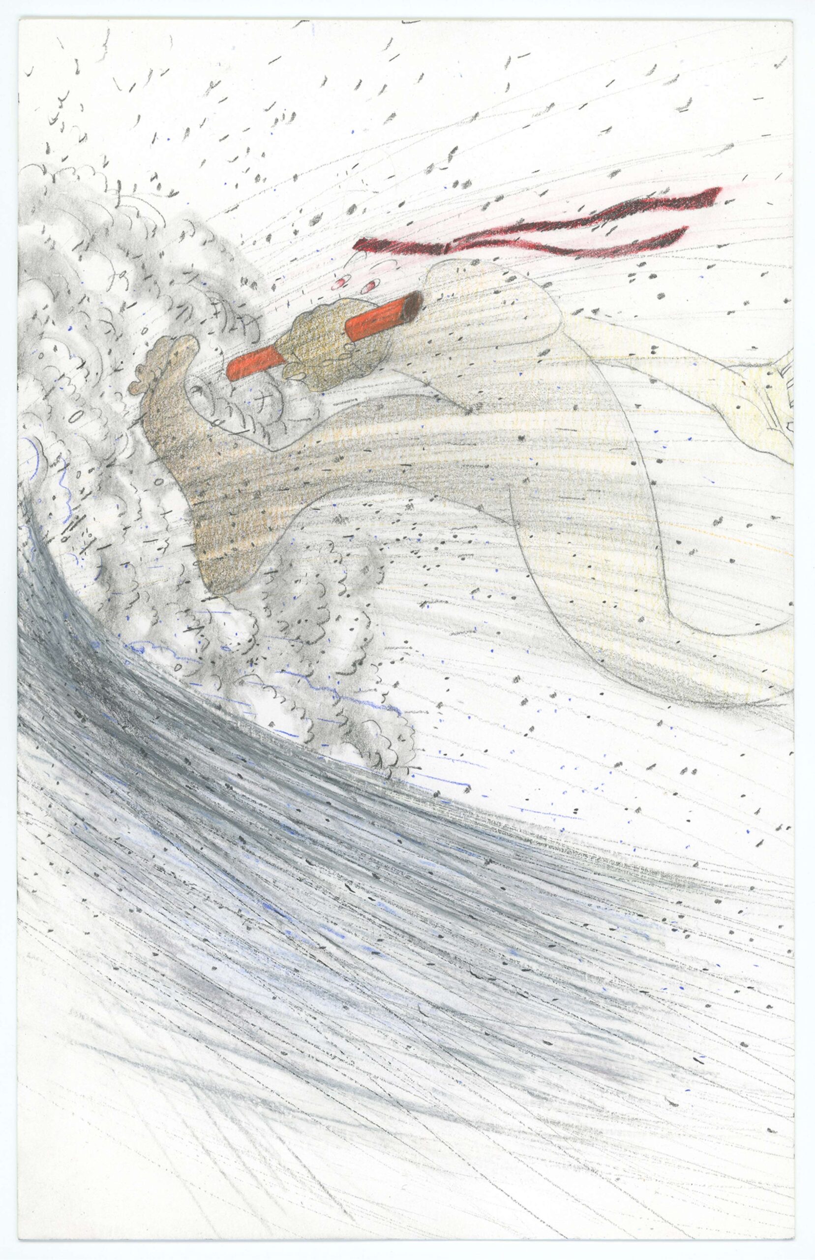 3_바다를-딛는-사람,-2020,-종이에-연필,-색연필,-28x17_고니