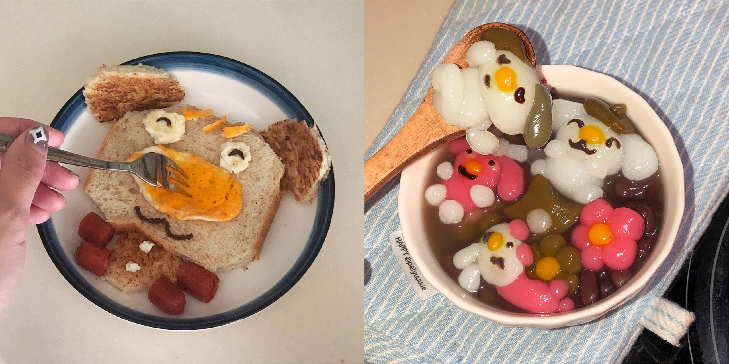 14_Pei Yu(dogmilktea)_‹my breakfast plate›,‹happy mochi›
