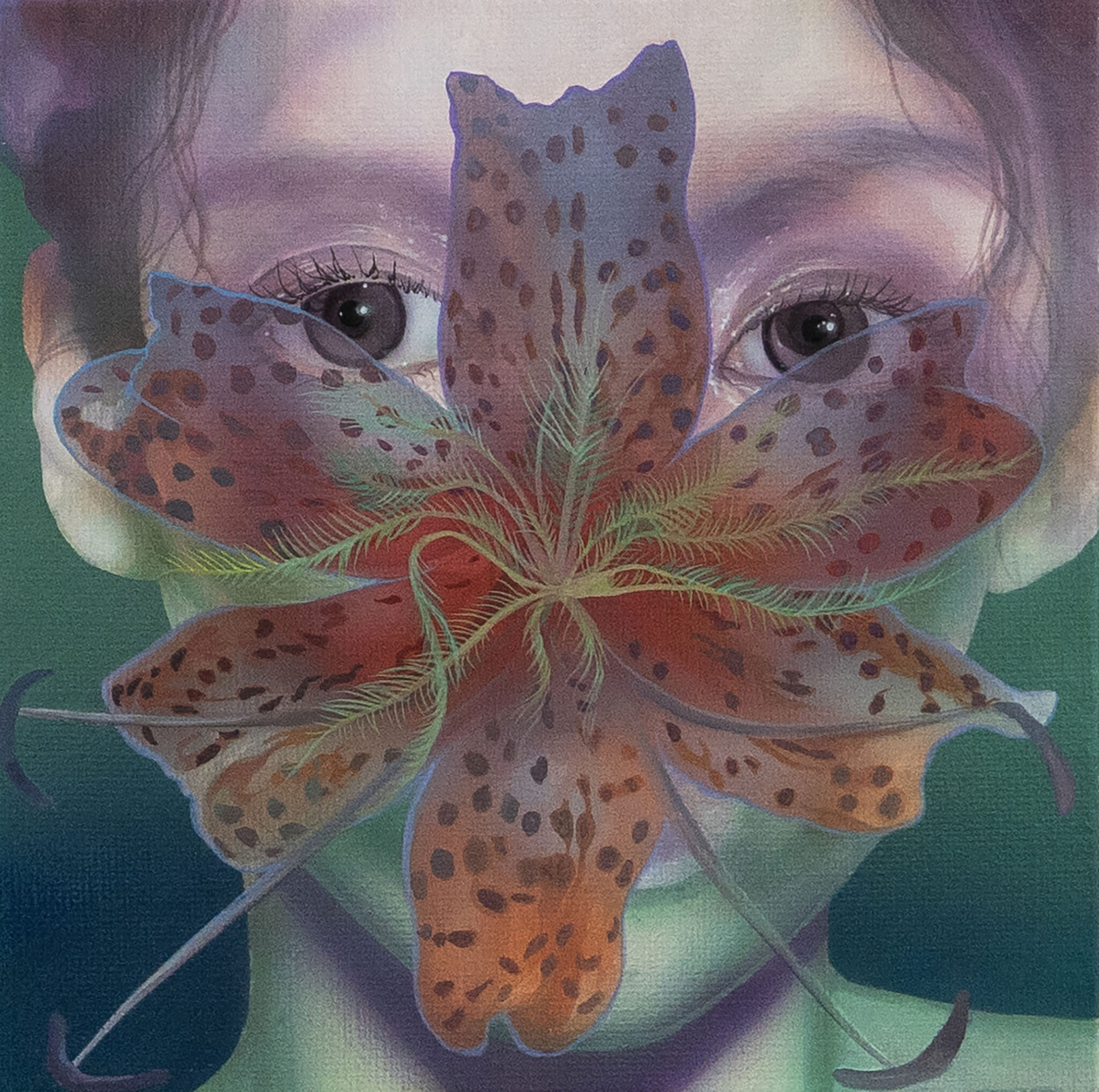 _나리가면_, 2024, acrylic on canvas, 30x30cm