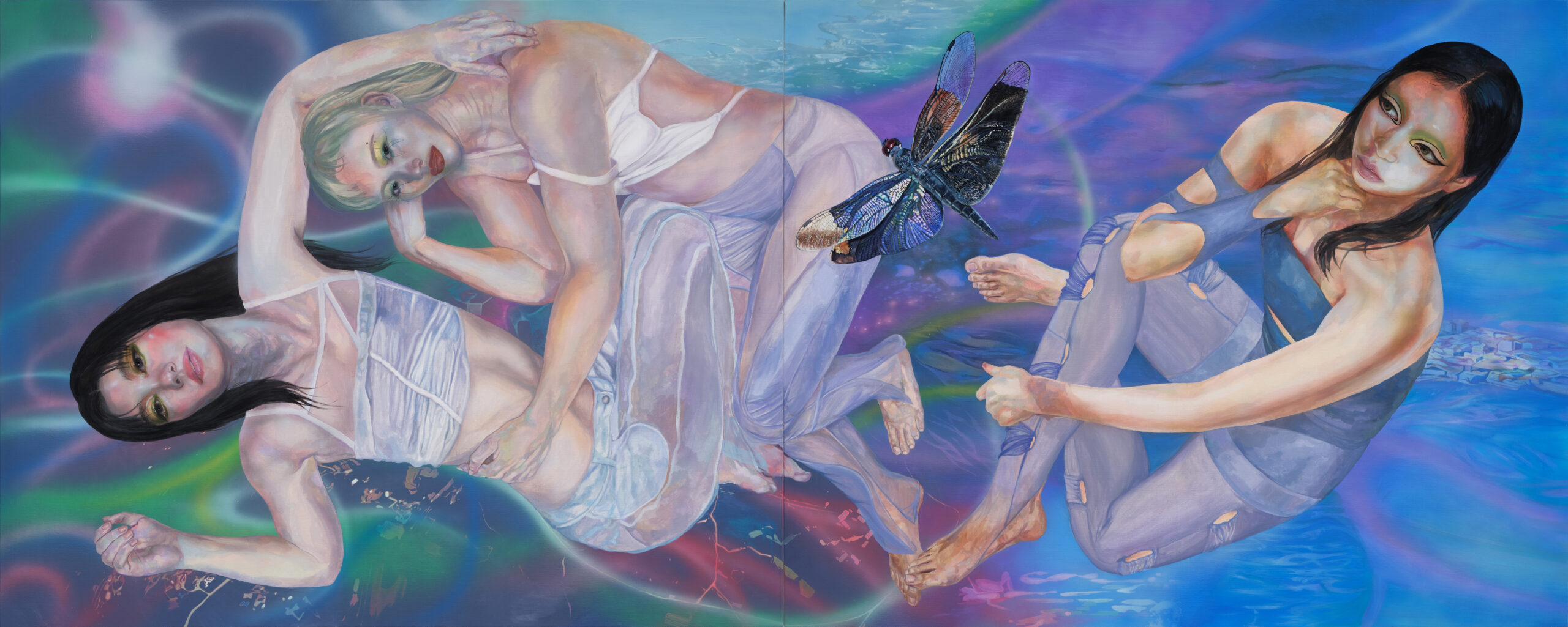 _제주의 거인들 Giants of Jeju_, 2022, acrylic on canvas, 132x320cm