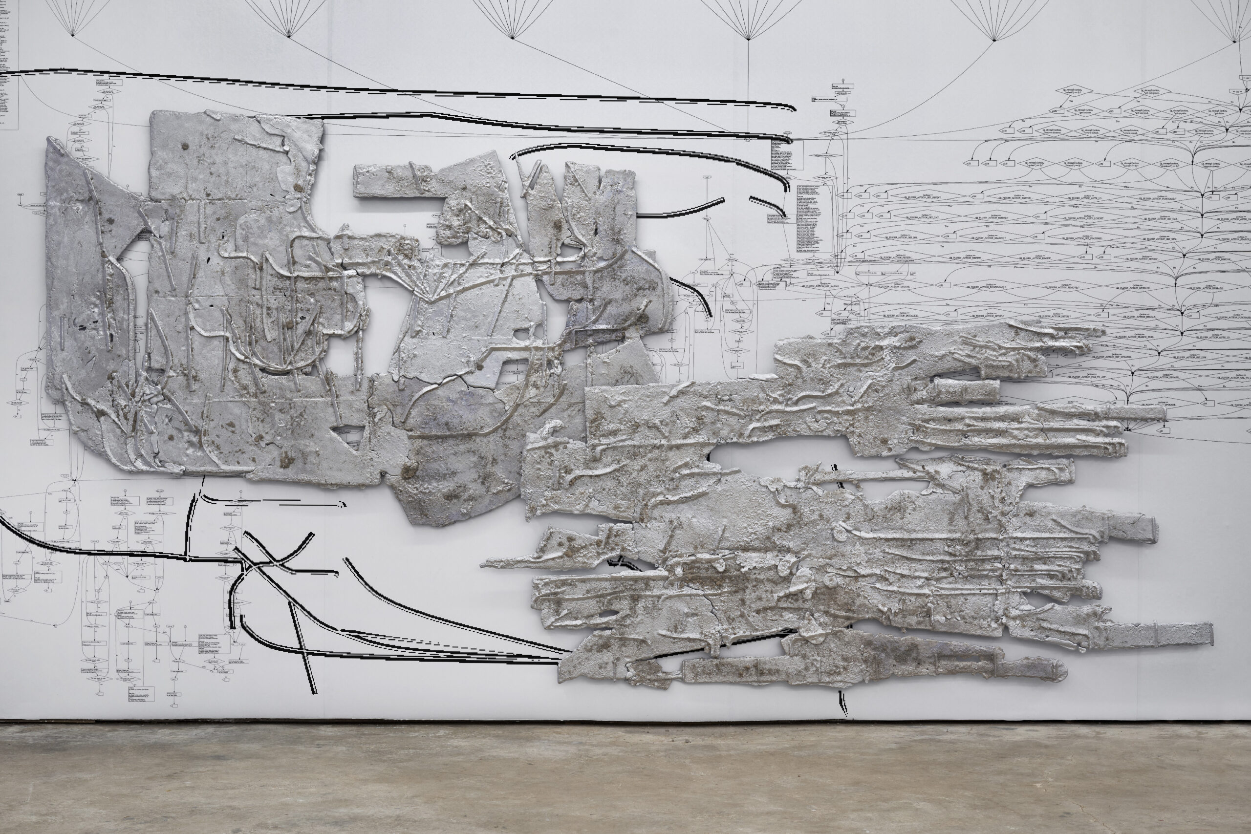 ‹구름-쓸모있는, 플러그에 연결된›, 2023, 알루미늄, 시트에 인쇄, 가변크기, «모노코크 정원의 원리», 스페이스 애프터