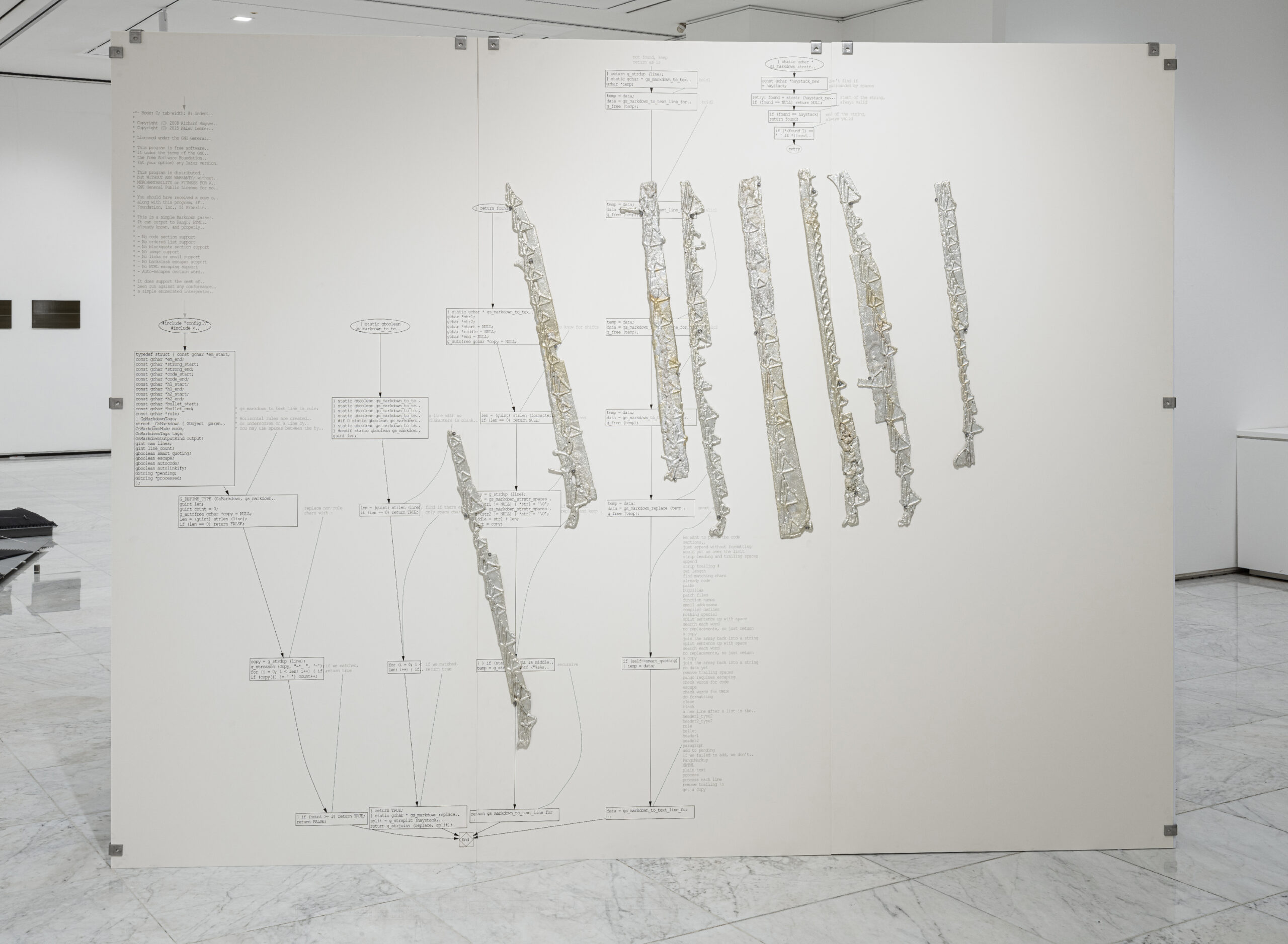 ‹붉은별-전사›, 2023, 주석, 시트에 인쇄, 2990×2320×30mm, «이름을 문지르며», 일우스페이스