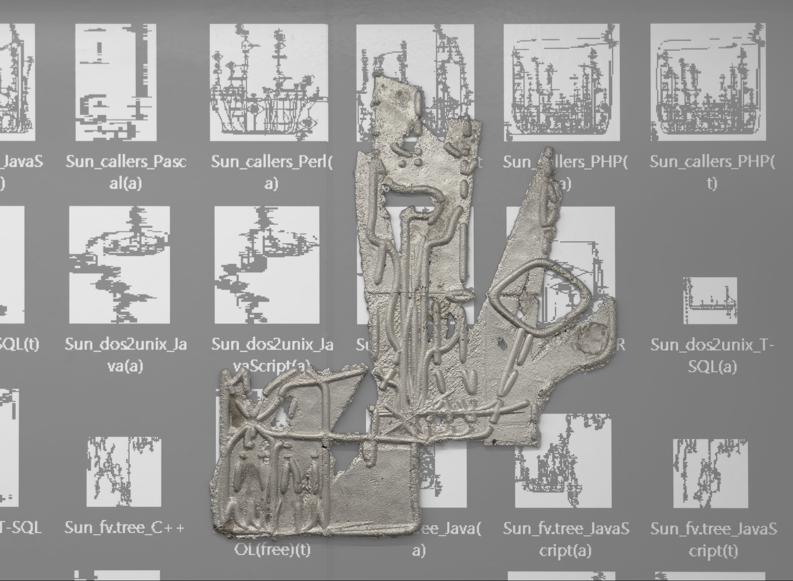 ‹해-편지 답장하기›, 2023, 창연, 시트에 인쇄, 664×566×30mm, «모노코크 정원의 원리», 스페이스 애프터